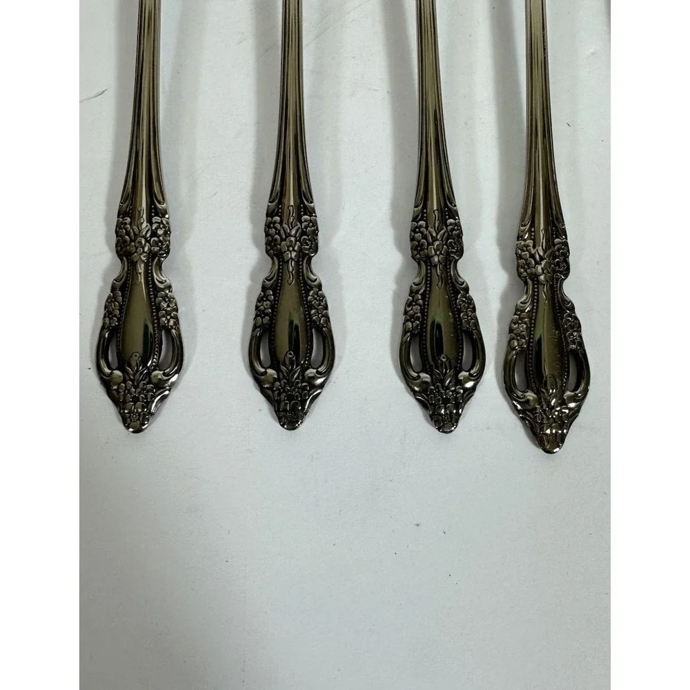 Oneida Distinction Deluxe HH Kennett Square Appetizer Cocktail Forks Set Of 4